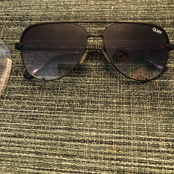 Quay Australia black aviator sunglasses with case. Worn a few times. - Picture 2 of 2